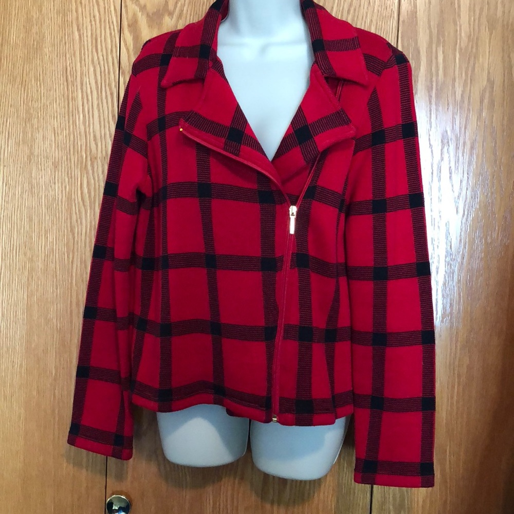 Chaps red plaid jacket